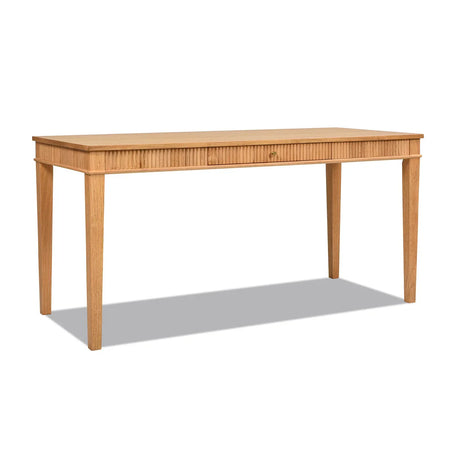 Dumont - Modern Farmhouse 1 Drawer Fluted Home Office Writing Desk - Natural Blonde - Furniture Home Direct