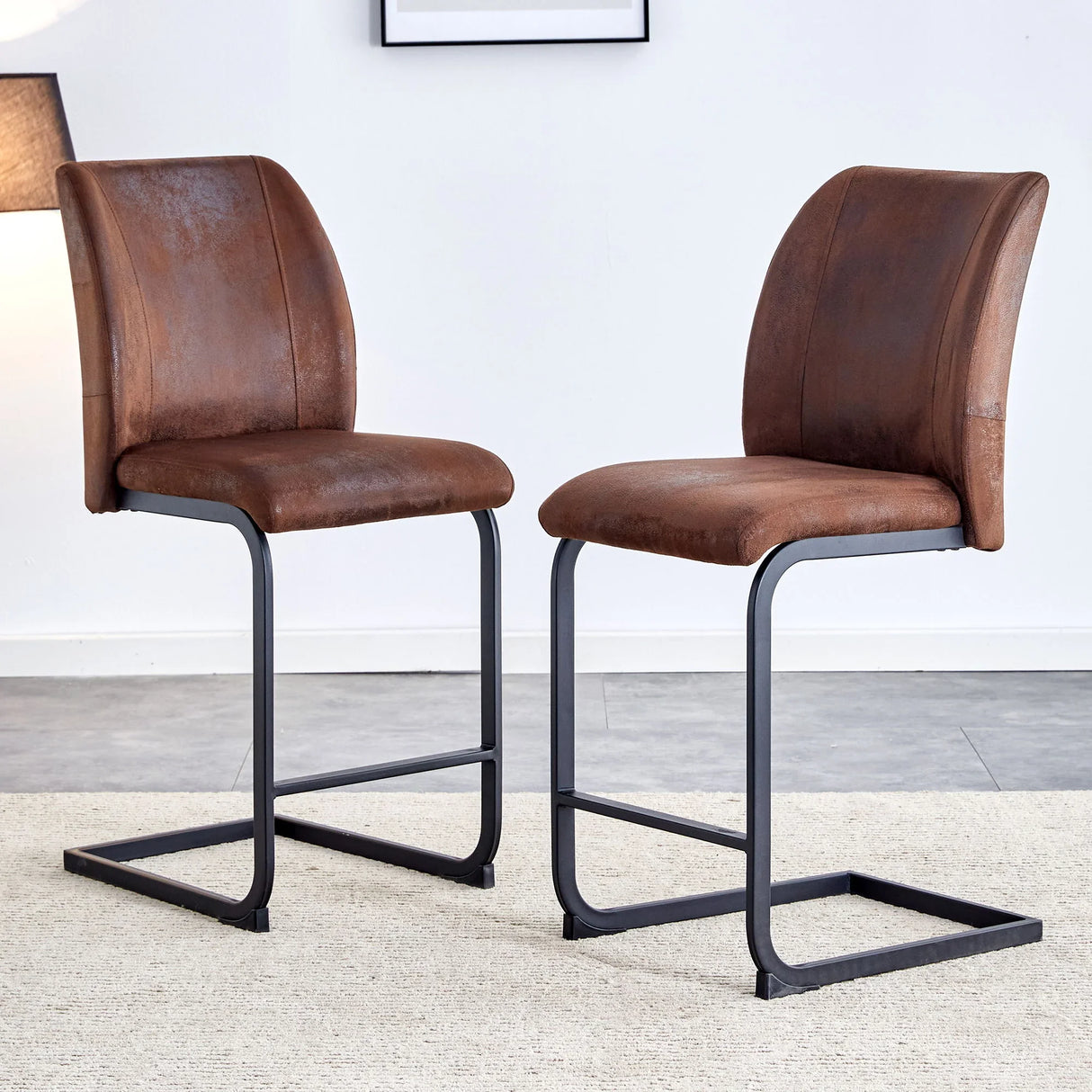 Modern Chairs With Cushions And Metal Legs (Set of 2) - Furniture Home Direct