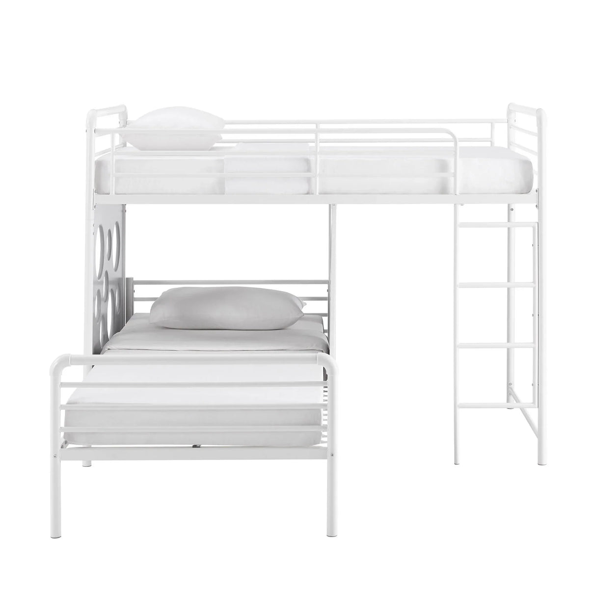 Twin Geo Cutout Colorful L-Shaped Bunk Bed - Furniture Home Direct