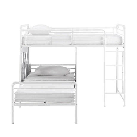 Twin Geo Cutout Colorful L-Shaped Bunk Bed - Furniture Home Direct