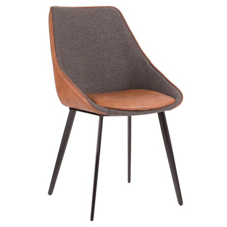 Marche - Contemporary Two Tone Chair (Set of 2) - Brown / Gray - Furniture Home Direct