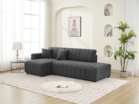 Jessica - Lamb Wool Sectional Sofa With Chaise - Furniture Home Direct