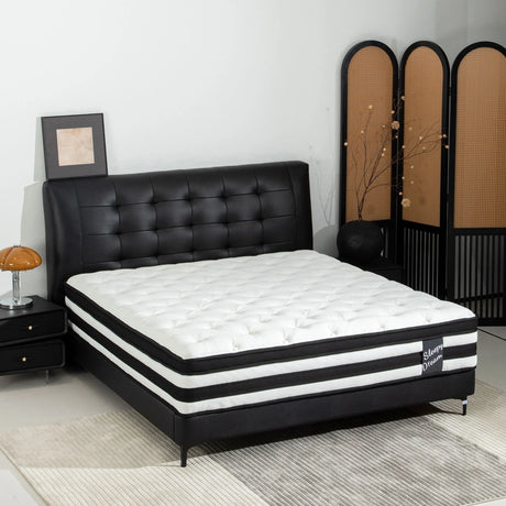 12" Breathable Hybrid Mattress, Memory Foam, Individual Pocket Springs - Furniture Home Direct
