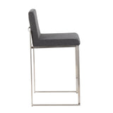 Fuji - Contemporary High Back Counter Stool, Functional Design - Furniture Home Direct
