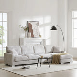 Modern Oversized Sectional Sofa, L-Shaped Luxury Couch Set With 2 Free Pillows, 5 Seat Chenille Indoor Furniture With Chaise For Living Room - Furniture Home Direct