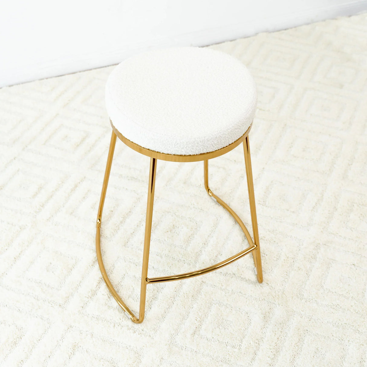 Jane - 26" Mid-Century Modern Luxury Upholstered Stool - Furniture Home Direct
