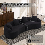 4 Seater Sofa With Chenille Fabric, 30D, 60 Hardness Full Sponge, 4 Pillow For Living Room, Home Furniture Sleeper Sectional Sofa For Apartment - Furniture Home Direct