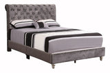 Elegant Transitional Upholstered Bed - Furniture Home Direct