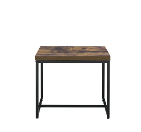 Bob - End Table - Weathered Oak / Black - Furniture Home Direct