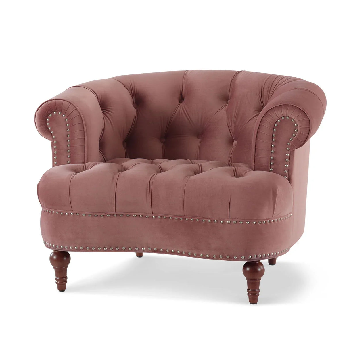 La Rosa - Victorian Tufted Upholstered Accent Chair - Furniture Home Direct