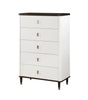 Carena - Chest - White / Walnut - Furniture Home Direct