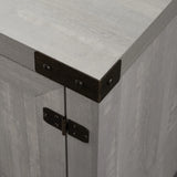 Rustic Farmhouse Double Barn Door 70" TV Stand For 80" TVs With Center Shelves - Furniture Home Direct