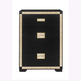 Lively - Chest With Glitter Detail And Thick Bar Handle Hardware - Black - Furniture Home Direct