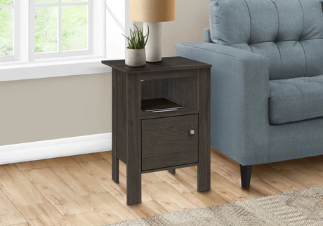 Accent Nightstand Side Table, Storage, Transitional - Oak - Furniture Home Direct