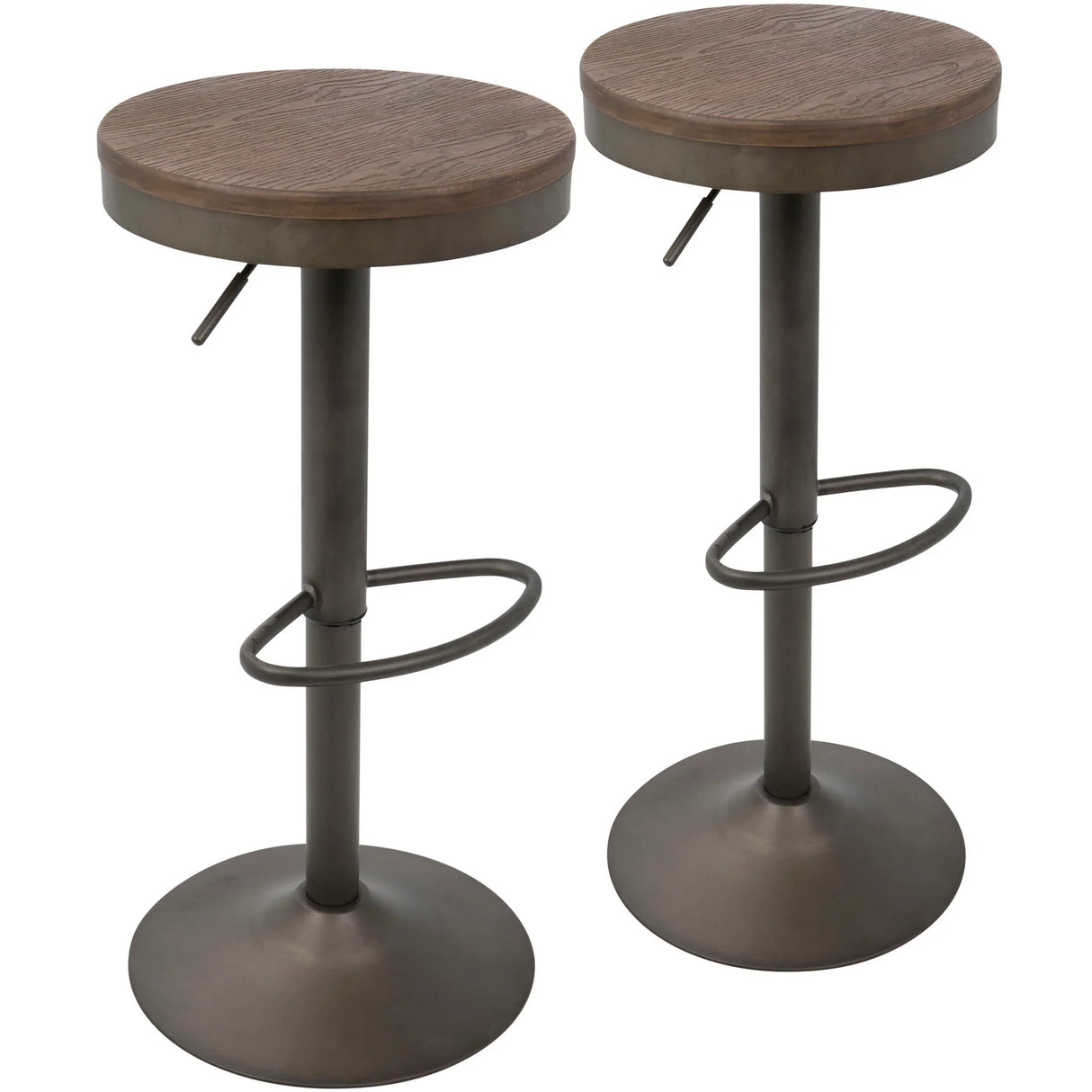 Dakota - Industrial Design Adjustable Barstool (Set of 2) - Furniture Home Direct