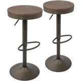 Dakota - Industrial Design Adjustable Barstool (Set of 2) - Furniture Home Direct