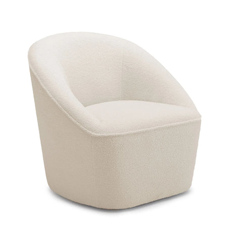 Anson - Swivel Chair With Soft Rounded Back - Off White - Furniture Home Direct