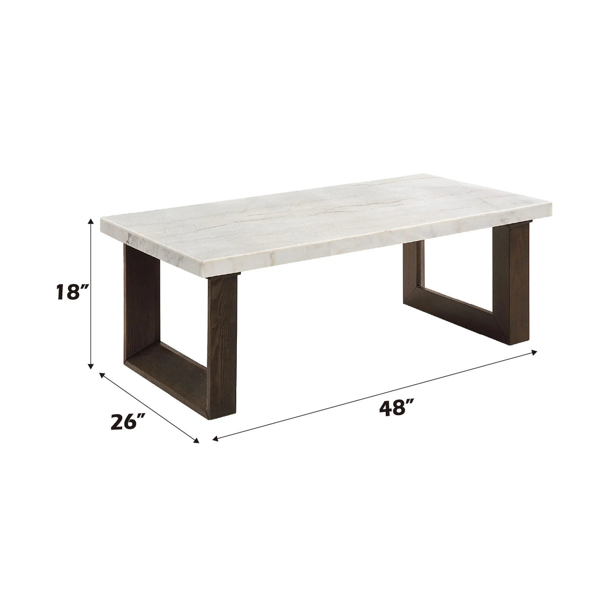 Edwyn - Natural Marble Top End Table - Furniture Home Direct