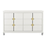 Uriuni - Dresser - Gold / White - Furniture Home Direct