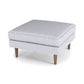Amber - Square Upholstered Ottoman Linen - Furniture Home Direct