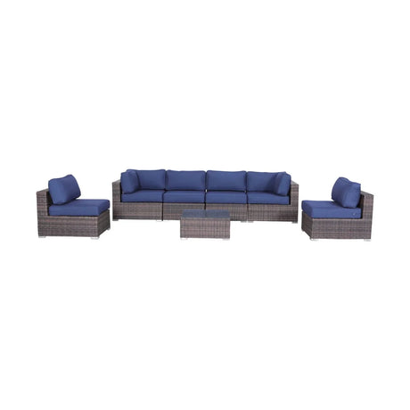 Outdoor Wicker Seating Group With Cushions - Furniture Home Direct