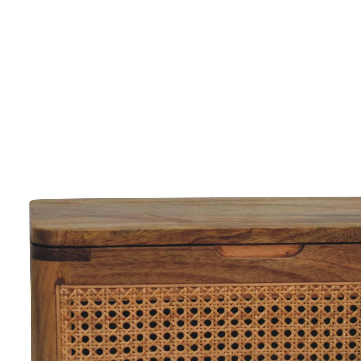 Larissa - Lid Up Storage Stool - Oak - Furniture Home Direct