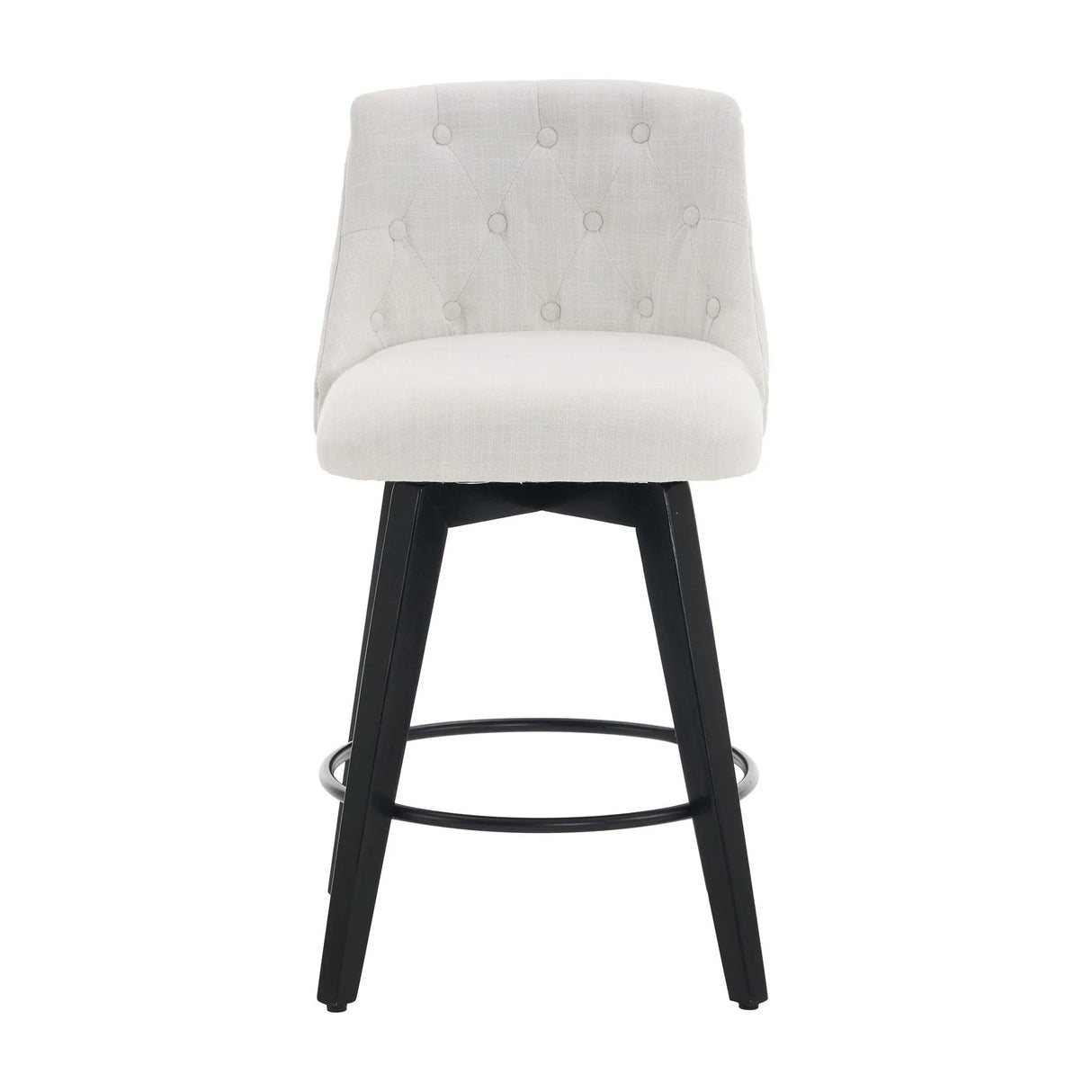 Swivel Bar Stools & Button Tufted Back (Set of 2) - Furniture Home Direct