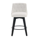 Swivel Bar Stools & Button Tufted Back (Set of 2) - Furniture Home Direct