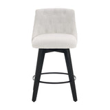 Swivel Bar Stools & Button Tufted Back (Set of 2) - Furniture Home Direct