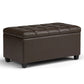 Sienna - Transitional Storage Ottoman Bench - Furniture Home Direct