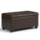Sienna - Transitional Storage Ottoman Bench - Furniture Home Direct