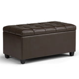 Sienna - Transitional Storage Ottoman Bench - Furniture Home Direct