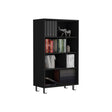Bookcase, 6 Shelves, 4 Legs - Black - Furniture Home Direct