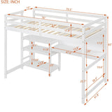 Loft Bed With Shelves, Desk And Writing Board - Furniture Home Direct
