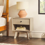 Mid-Century Modern Minimalist 1 Drawer Nightstand - Furniture Home Direct