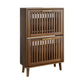 Medieval Modern Shoe Cabinet With 2 Flip Drawers And Fence Design - Furniture Home Direct