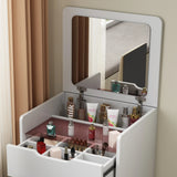 Vanity Desk with Flip Top Mirror and Drawers White - Furniture Home Direct