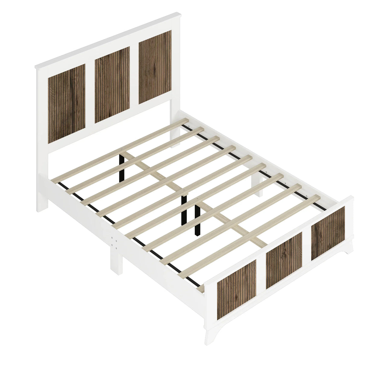 Bedroom Bundle - Queen Bed + Dresser + Two Nightstands + Rug + Faux Plant - Furniture Home Direct