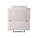 Eilbra - Synthetic Leather Power Motion Recliner - Beige - Furniture Home Direct