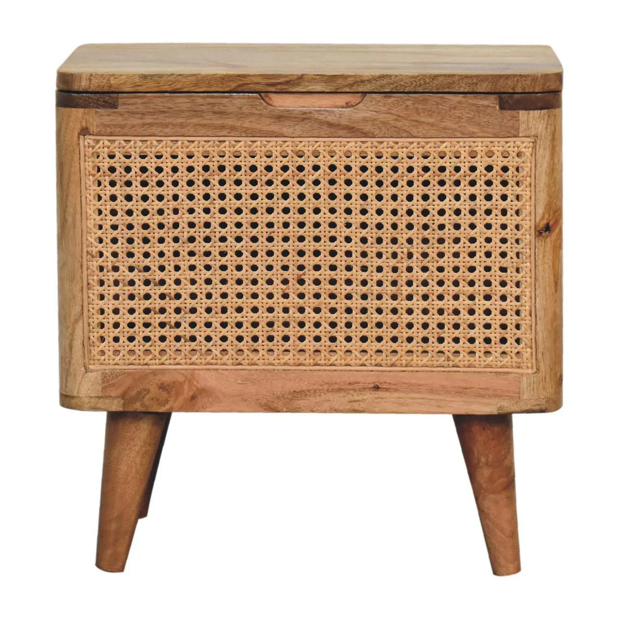 Larissa - Lid Up Storage Stool - Oak - Furniture Home Direct