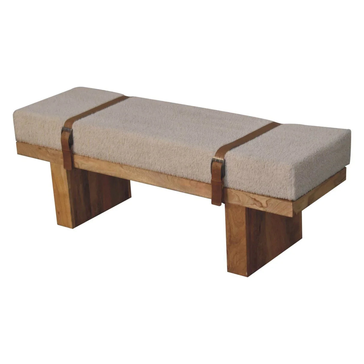 Belmont - Boucle Bench - Oak - Furniture Home Direct
