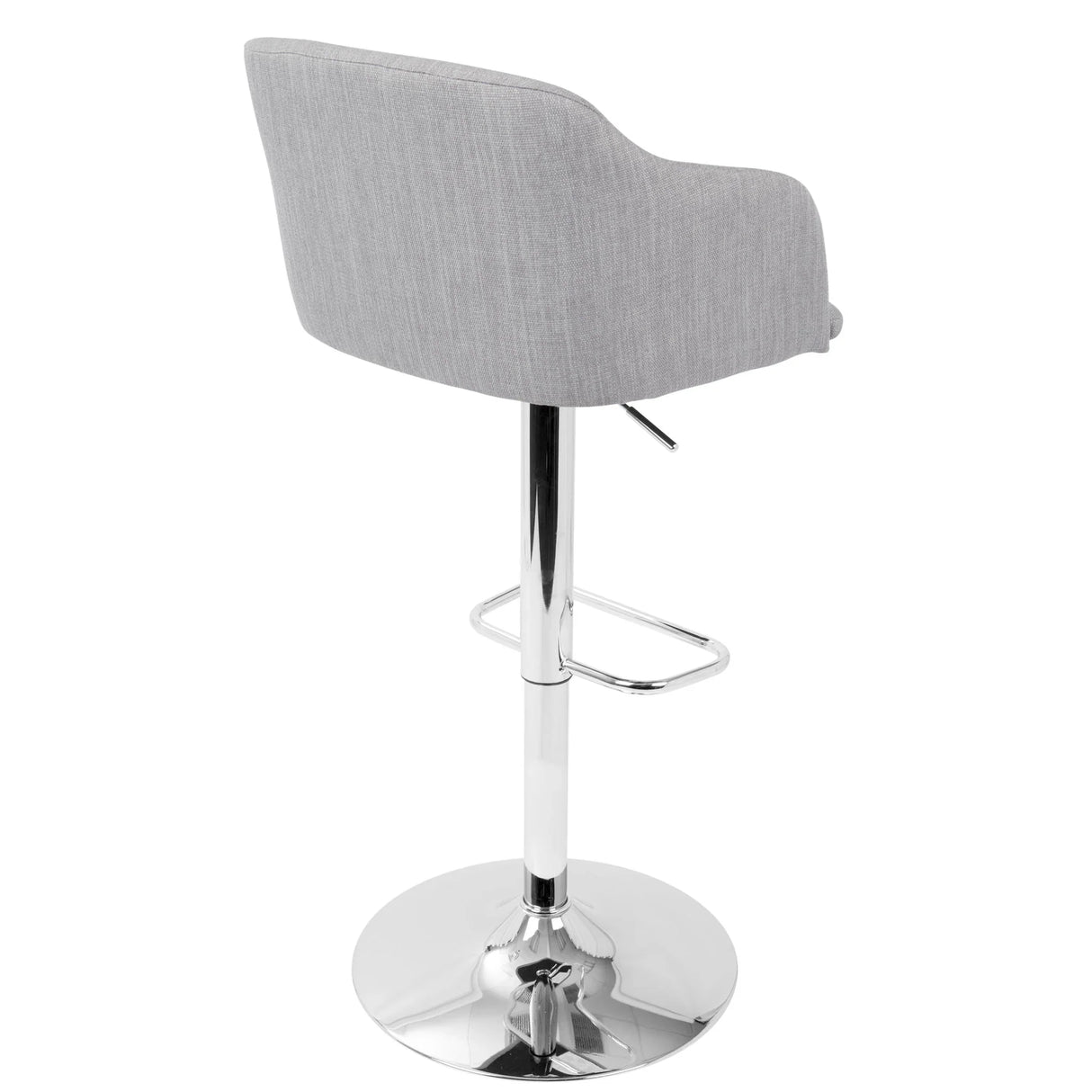 Daniella - Contemporary Adjustable Barstool With Swivel - Light Gray - Furniture Home Direct