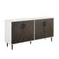 Mid-Century Modern Faux Bookmatch Door Buffet - Furniture Home Direct