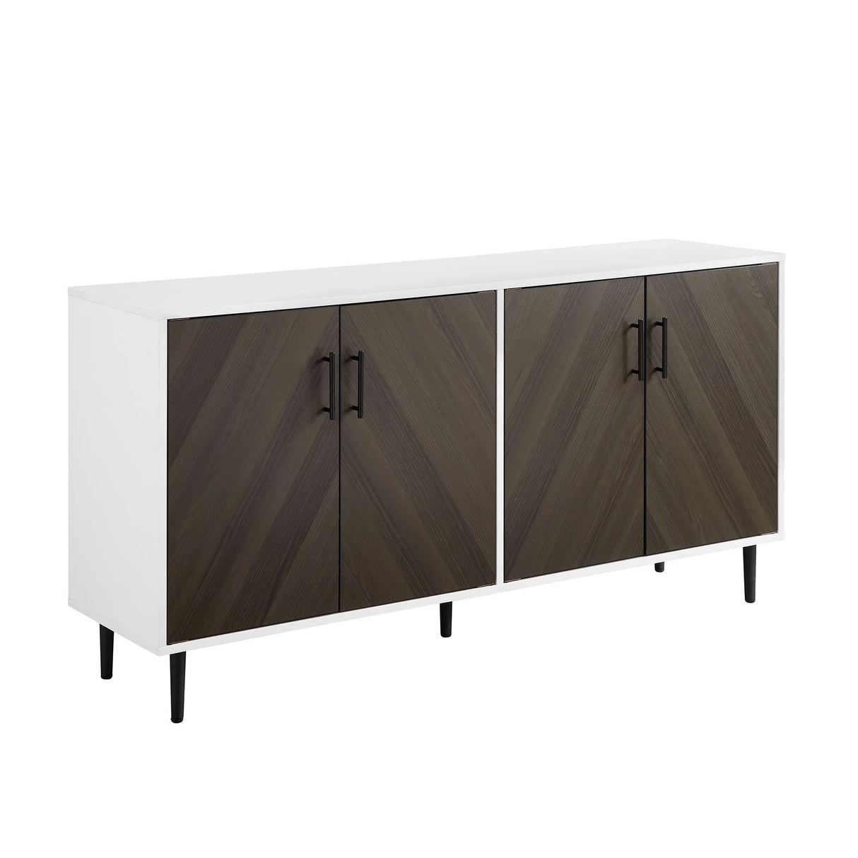 Mid-Century Modern Faux Bookmatch Door Buffet - Furniture Home Direct
