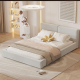 Upholstered Platform Bed, Grounded Bed With Solid Frame - Furniture Home Direct
