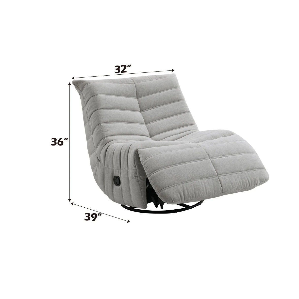 Talmon - Chenille Glider Recliner With Swivel - Furniture Home Direct