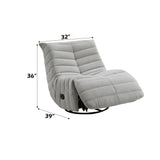 Talmon - Chenille Glider Recliner With Swivel - Furniture Home Direct