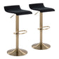 Ale - Contemporary Adjustable Height Barstool With Swivel With Oval Footrest (Set of 2) - Furniture Home Direct