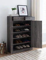 Shoe Storage Cabinet With Fives Shelves, Two Drawers, Fits 15 Pairs Of Shoes - Furniture Home Direct