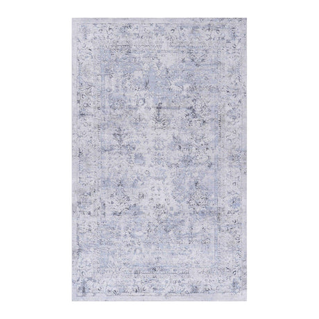 Maval - 2' X 3' Washable Area Rug - Blue / Cream - Furniture Home Direct